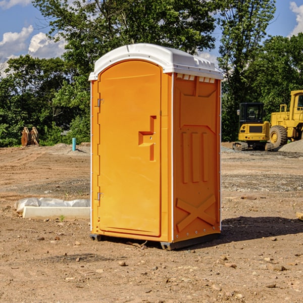 how often are the portable restrooms cleaned and serviced during a rental period in Apple Mountain Lake VA